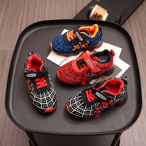 Zapatos Deportivos para Niños <span class=keywords><strong>de</strong></span> Alta Calidad al por Mayor, Zapatos Deportivos Transpirables y Cómodos <span class=keywords><strong>con</strong></span> <span class=keywords><strong>Luces</strong></span> LED <span class=keywords><strong>de</strong></span> Spider-Man para Niños - Product Image 6