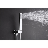 Ensemble de robinet de douche galvanoplastie dissimulé de haute qualité système de mélangeur de pluie cascade Villa hôtel salle de bain cachée