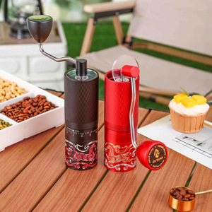 Moulin à café manuel professionnel CNC en acier inoxydable à meules coniques, moulin à manivelle de précision pour expresso, pour le café filtre et la cafetière à piston - Product Image 1