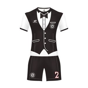 Cheap custom printing t shirt outfit teamwear sport black suit set football shirts soccer wear - Product Image 2