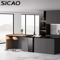SICAO 5-20C ° Micro-ondes Mini Porte Rouge Humidité & Température Contrôlée Cave Refroidisseur De Vin Armoire Réfrigérateur Cave Réfrigérateur