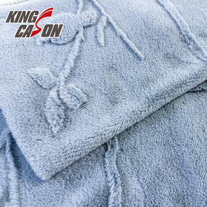 KINGCASON fabrication en Chine respectueux de l'environnement durable moelleux OEKO Standard 100 couleur unie Jacquard fausse fourrure pour pantoufles - Product Image 2