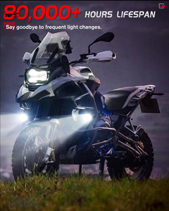 Feu antibrouillard de conduite LED pour <span class=keywords><strong>moto</strong></span> 600% lumineux mode stroboscopique bicolore lumière d'assistance à vélo montée sur suspension - Product Image 5