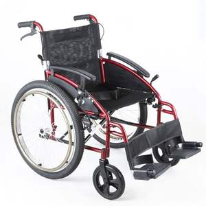 Fauteuil roulant pliable autopropulsé de 24 pouces, pneu utilisé sur un large éventail de rues, voiture de sport ergonomique et légère CT7404L-46 - Product Image 1