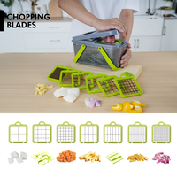 Fruits légumes outils coupe-pommes de terre hachoir à main plastique ABS multi-fonctionnel vert alimentaire trancheuse coupe-légumes hacher