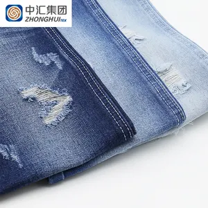 Tela vaquera pesada de 11oz, algodón, poliéster, viscosa, Indigo, proveedor