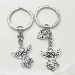 Groothandel 3d Metalen Beschermengel Charme Sleutelhanger Voor Bruiloft Doopfeest Gunsten & Arts Crafts Diy Custom Accessoire - Product Image 2