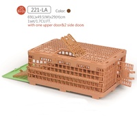 Cage à pigeons pliable et portable Crown 221-LA, en plastique, avec 2 portes latérales, nid pour oiseaux, cage de voyage
