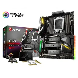 MSI Terbaik AMD X399 GAMING PRO CARBON AC 128GB DDR4 SocketTR4 ATX Papan Utama