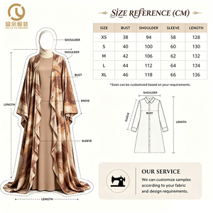 <span class=keywords><strong>Kimono</strong></span> Abaya ouvert en polyester pour <span class=keywords><strong>femme</strong></span>, motif marbré, léger, séchage rapide, tenue décontractée quotidienne, idéal pour l'Aïd, collection été 2026 - Product Image 4