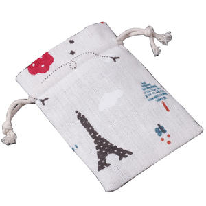 New Linen Drawstring Bag Portable Printed Gift Packaging Bundle Pocket and Mugwort <b>Sachet</b> Empty <b>Sachet</b> Bag - Product Image 6