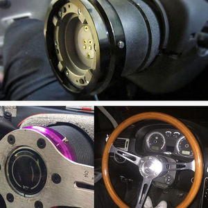 Volant de course à dégagement rapide, diamètre intérieur de 90 mm, en métal rouge avec bouton de verrouillage pour la plupart des modèles de voitures - Product Image 5
