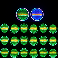 2 ojos Retro Matrix Light 120W RGBW Luz de escenario DJ Strobe Wash retroiluminación iluminación ambiental LED audiencia Blinder lámpara de aluminio