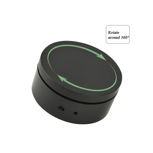 Professional 10cm Mini Electric Turntable - 3kg Load Motorized Rotating Stand, Low Noise ABS Base for Product Video Shooting