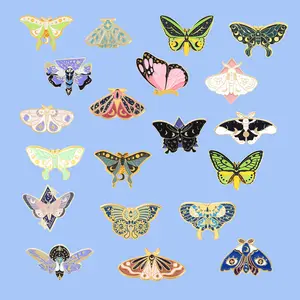20 stilleri moda bayan broş seti kombinasyonu Vintage kelebek debriyaj güve emaye karikatür böcek yaka iğnesi