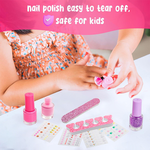 HUANUO Set di giocattoli per il trucco lavabile sicuro per bambini Set di lucidalabbra per ragazze - Product Image 5