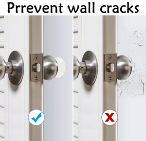 Butoir de porte en caoutchouc de 1,57 po, protection de poignée de porte, couvre-poignée pour protection murale avec autocollant adhésif - Product Image 5