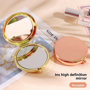 Small <b>Compact</b> <b>Mirror</b> for Purse Round Metal Pocket Makeup <b>Mirror</b> with 2X Magnification Travel Handheld Vanity Gift - Product Image 4
