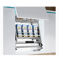 Design moderno Aço inoxidável Pull-Out Down Prateleiras Elevador Cesta De Elevação Armário De Cozinha Armazenamento Mão Elevador Armário De Cozinha