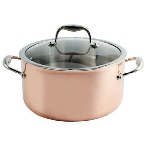 Tri Ply Stainless Steel Casserole <b>Pot</b> With Lid - Product Image 1