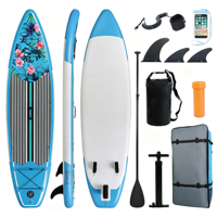 Planche de paddle gonflable antidérapante avec pont en EVA et technologie Drop Stitch pour sports nautiques et yoga, avec kit de pompe