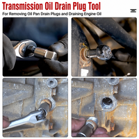 Jeu de douilles de vidange d'huile 23 pièces en acier au chrome-vanadium, entraînement 3/8 pouces, kit d'outils de démontage du bac à huile de transmission