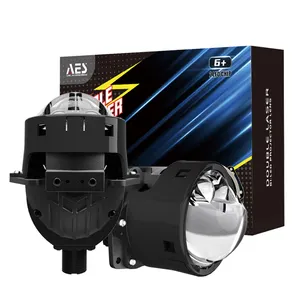 AES高功率双激光三重远光70W 3英寸UX-2双发光二极管投影仪镜头，适用于9006 H1 H4 H7汽车发光二极管前照灯