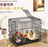Poulailler extra large, cage à poulets robuste en fil métallique enrichi pour usage domestique et agricole en extérieur