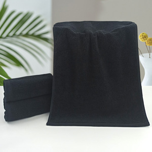 Toalla de Peluquería Resistente a la Lejía, Altamente Absorbente, Fabricada al por Mayor, Toalla de Barbero 100% Algodón, Negra, para Salón de Belleza - Product Image 3