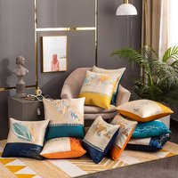Jacquard luxe 18x18 carré housse de coussin motif géométrique doux jeter taies d'oreiller pour la maison ou l'hôtel à des fins décoratives