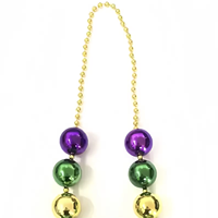 Collier de perles géantes Mardi Gras en gros, très demandé, avec masque et fléchettes de saints pour les célébrations de carnaval