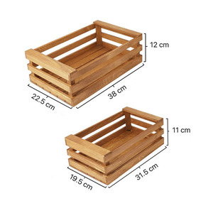 Hộp đựng đồ bằng gỗ thông thiết kế tùy chỉnh chất lượng cao, thùng gỗ, hộp đựng đồ bằng gỗ nhuộm màu nước dùng để đựng rượu, đồ dùng nhà bếp - Product Image 6