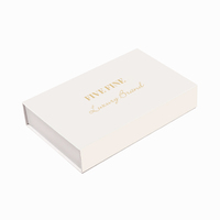 Boîtes rigides en carton blanc avec logo personnalisé, ampoule de peptide 3 ml, sérum pour le soin de la peau, gaufrage de haute qualité, laminage mat, fermeture magnétique