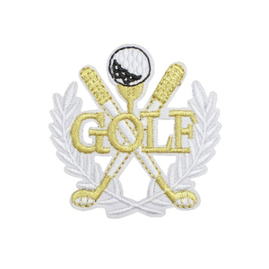 Dessin animé Golf Club broderie Patch autocollant chapeau de soleil Zhang <span class=keywords><strong>Zai</strong></span> cours vêtements ordinateur décoratif tissé fer sur feutre tissu - Product Image 5