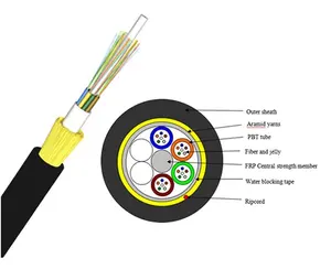 Cable de fibra óptica ADSS de modo único OEM 2-144 núcleos g652d cable de fibra óptica aérea ADSS