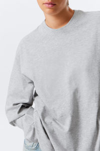 T-Shirt oversize in cotone 230G stile 100% Casual con Logo personalizzato stile t-Shirt traspirante primavera autunno t-Shirt a maniche lunghe da <span class=keywords><strong>donna</strong></span> - Product Image 4