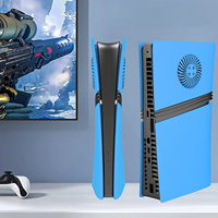 Façade Star Blue Panneaux de remplacement antichoc Coque Coque ABS Skin avec évent de refroidissement pour PS5 Pro Digital Edition