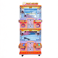 Promotion : Machine à griffes à monnayeur double niveau pour 4 joueurs, attrape-poupées, jeu d'arcade commercial pour centre commercial