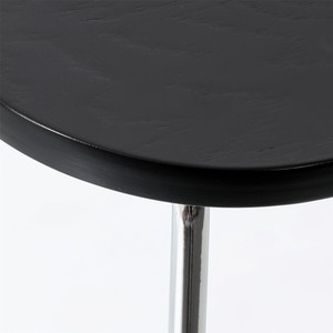 <span class=keywords><strong>Tabouret</strong></span> <span class=keywords><strong>de</strong></span> <span class=keywords><strong>bar</strong></span> en <span class=keywords><strong>bois</strong></span> <span class=keywords><strong>noir</strong></span> simple avec pieds en métal chromé, mobilier <span class=keywords><strong>industriel</strong></span> moderne pour la cuisine, le café, le comptoir haut - Product Image 4