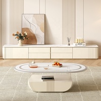 Table basse ovale de meubles de maison de table d'éclairage led intelligente de salon