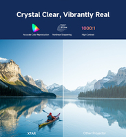 Proyector X7AR 1080P HD de la Mejor Relación Calidad-Precio con Lámpara de 30000H, Autoenfoque, 2G de RAM y 8GB de ROM para Uso en el Hogar y Dormitorios
