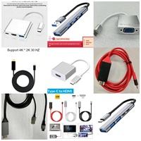 Station d'accueil pour transfert vidéo 4K HD pour téléphone portable, ordinateur et tablette avec projection sur écran identique