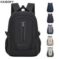 Sac à dos décontracté HAIBOWY, résistant à l'eau, pour voyages en plein air, sac pour ordinateur portable unisexe, grande capacité, personnalisable