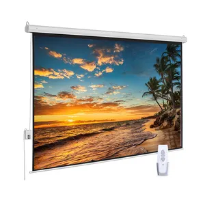 3D Long Focus Ambient Light Rejecting ALR 4K Electric 200 Inch Motorized Projector Screen