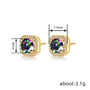 Orecchini Geometrici Multicolore per Donne, Design Colorato per Uso Quotidiano, Accessori per Orecchie - Product Image 4