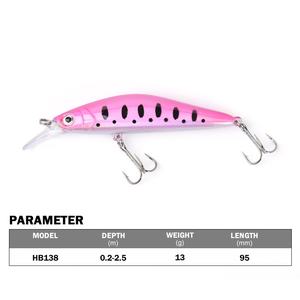 SNEDA Leurre Artificiel Minnow Crankbait 9,5 cm 13 g <span class=keywords><strong>pour</strong></span> <span class=keywords><strong>la</strong></span> pêche au bar, aux poissons de surface et aux poissons-chauffeuses comme <span class=keywords><strong>la</strong></span> perche, leurre nageur réaliste - Product Image 6