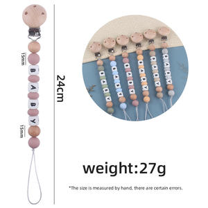 <span class=keywords><strong>Chupete</strong></span> de haya para bebé, Clip para calmar al bebé, de <span class=keywords><strong>silicona</strong></span>, para morder el <span class=keywords><strong>nombre</strong></span>, <span class=keywords><strong>cadena</strong></span> Molar para evitar el juguete de la <span class=keywords><strong>cadena</strong></span> - Product Image 5