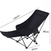 Chaise de camping et de pique-nique d'extérieur légère et pliable en tissu Oxford pour la randonnée, la pêche et le jardin, en fer, de luxe