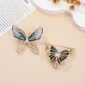 Broche Borboleta Coreano Série Mori, Broche de Liga com Simulação Natural de Inseto, Alfinete de Lapela Versátil para Roupas com Libélula Elfo - Product Image 4
