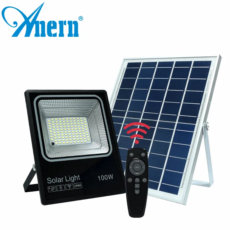 Anen-ip66 150 watt 200 watt réflecteurs led projecteur solaire 100w extérieur